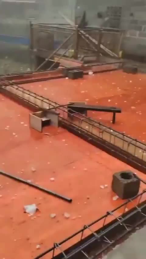 Heavy hail in Guangxi, China. April 27, 2024.