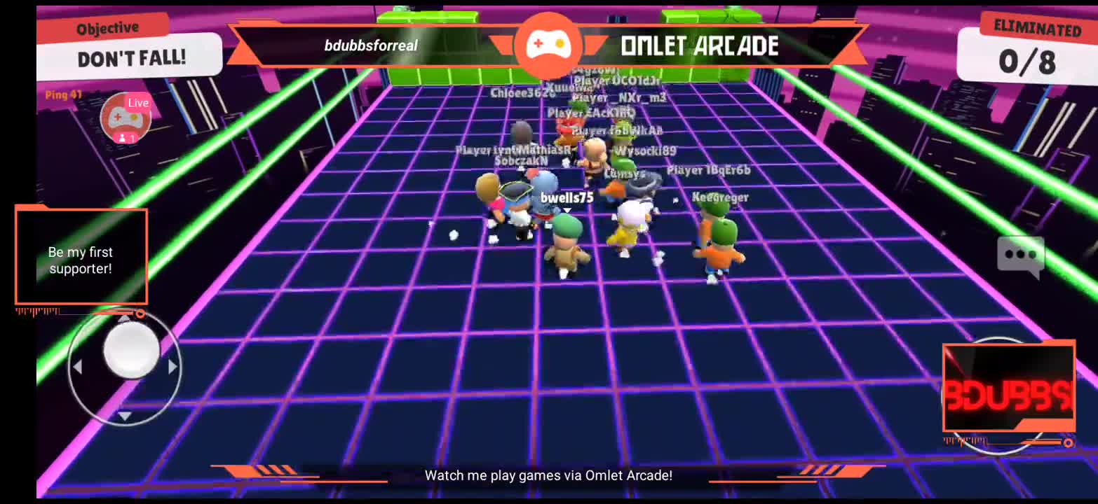 playing some stumble guys- game play
