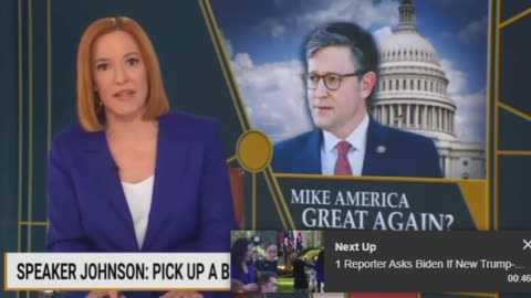 Bigot Jen Psaki Warns that Speaker Mike Johnson Is Dangerous Because He Believes the Bible