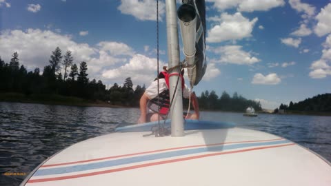 Carl sailing sunfish Lynx Lake #2 10/10/24