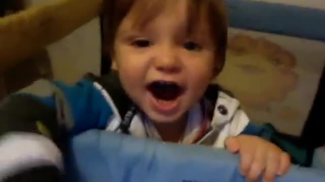 Baby roars very loud!