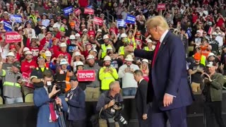 President Donald J. Trump does a little dance in Pennsylvania!