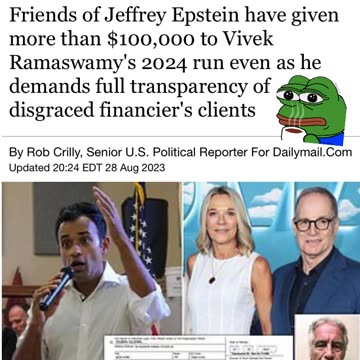 NewsFlash: Jeffrey Epstein Friends Gave $100k to Vivek Ramaswamy Campaign
