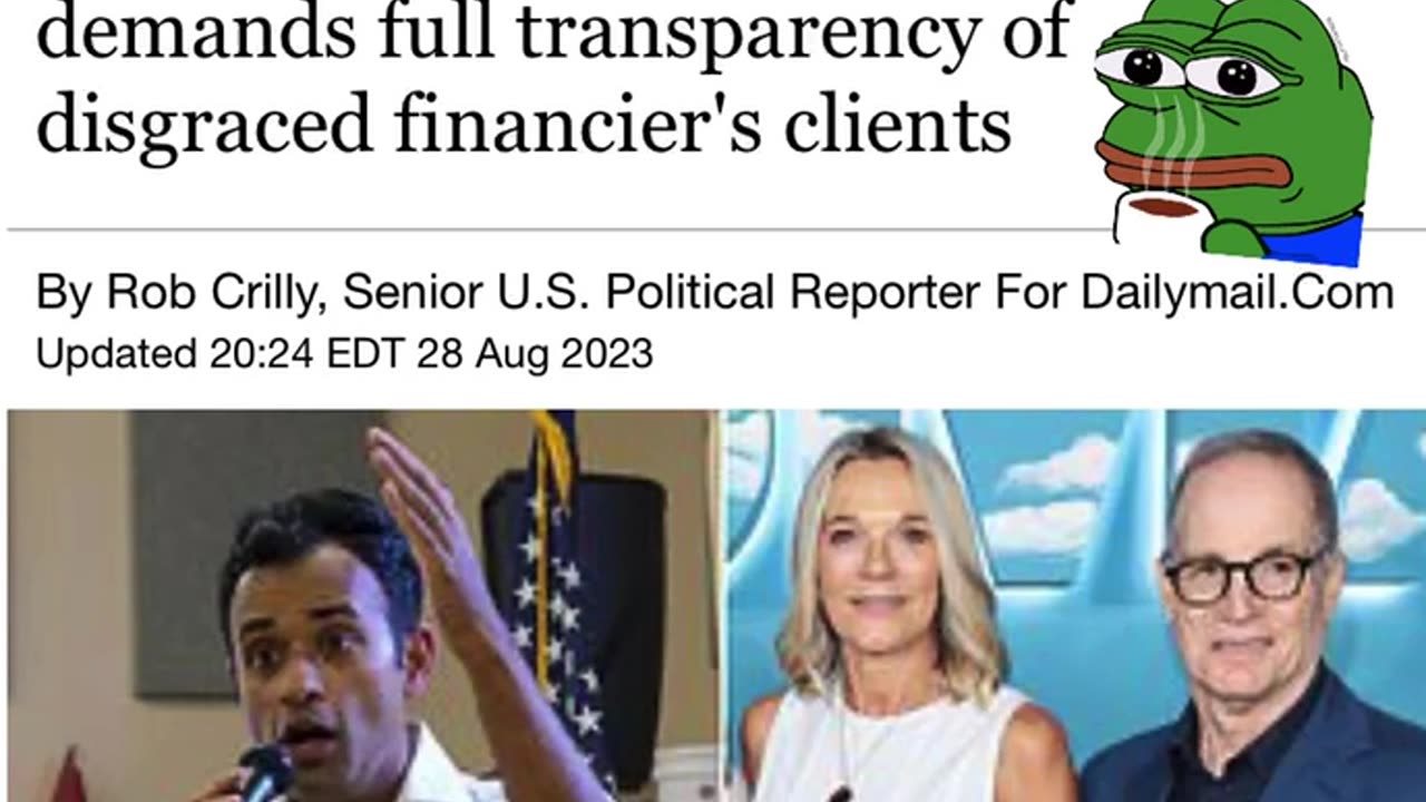 NewsFlash: Jeffrey Epstein Friends Gave $100k to Vivek Ramaswamy Campaign