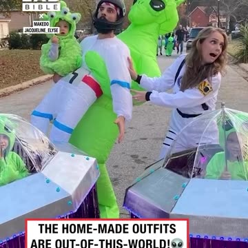 Home-made UFO costumes 🛸