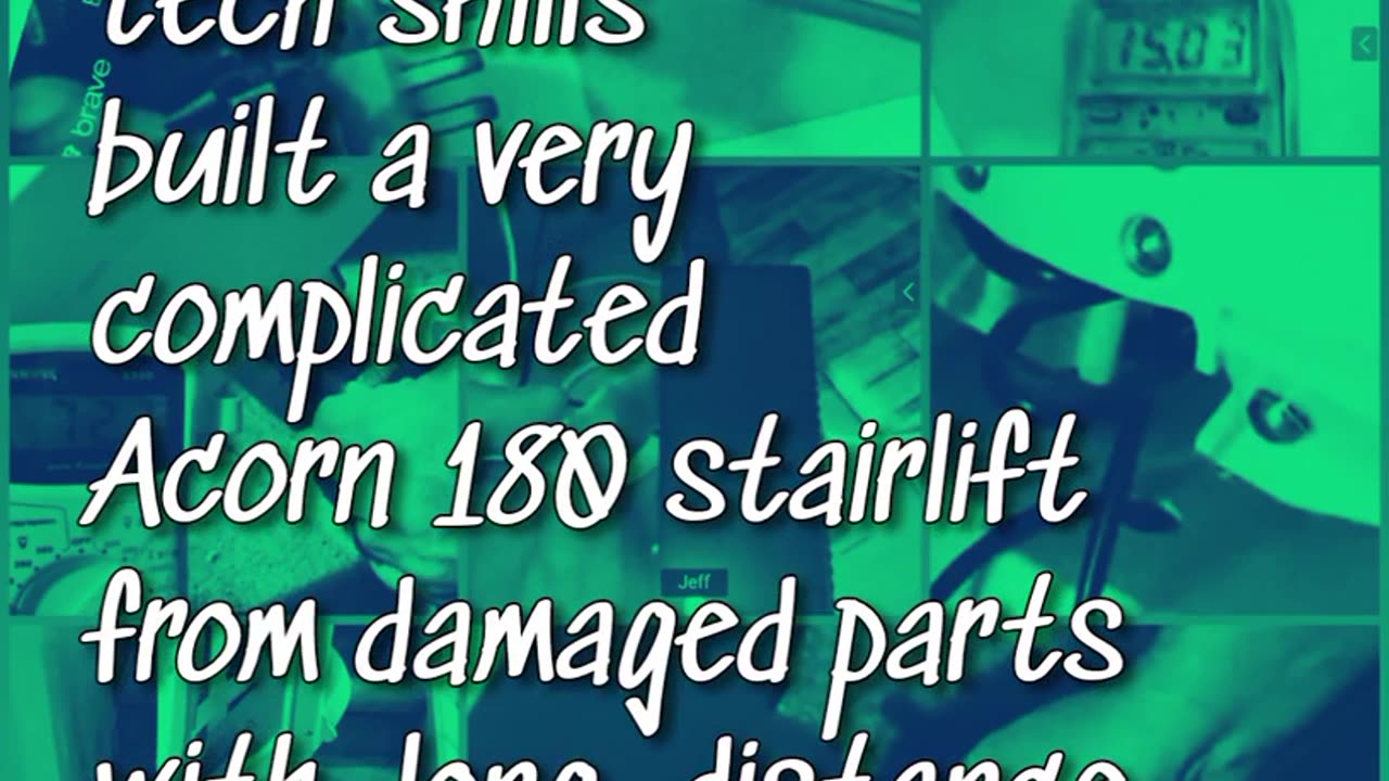 Very complicated Acorn 180 stairlift from damaged parts. DIY.
