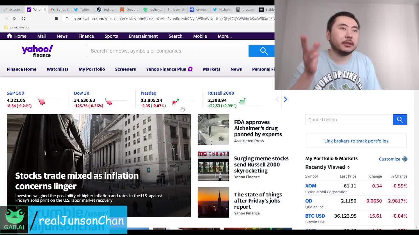 Bitcoin Clown World #527 - Markets And Crypto Currencies Flat As Inflation Fears Pricing In