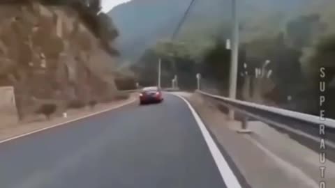 How has the car overturned at the turn? Stay safe, drive