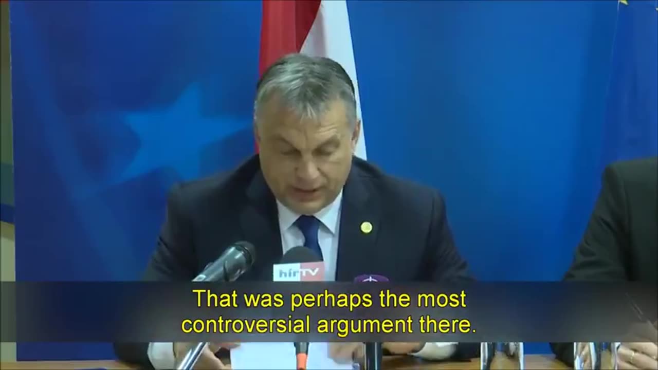 Hungarian Prime Minister Viktor Orban: Our intention is Not To Bring Migrants into Europe AT ALL