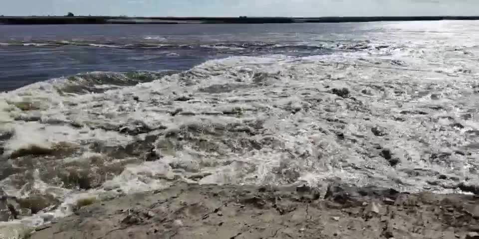 The big river is starting to rise again, and there is a feeling of waves