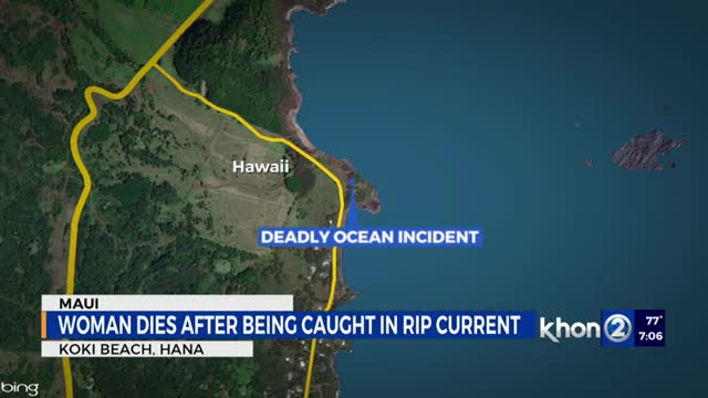 Woman gets caught in Maui rip current, dies