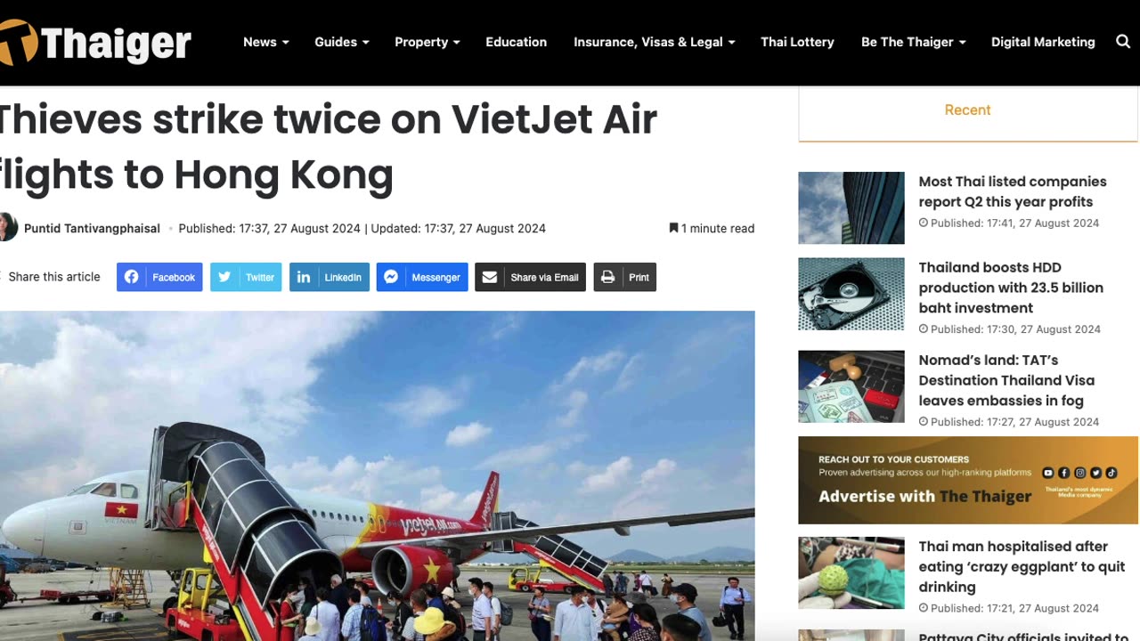 Jason W Chan's Take - Freedom Fighter: Thieves strike twice on VietJet Air flights to Hong Kong