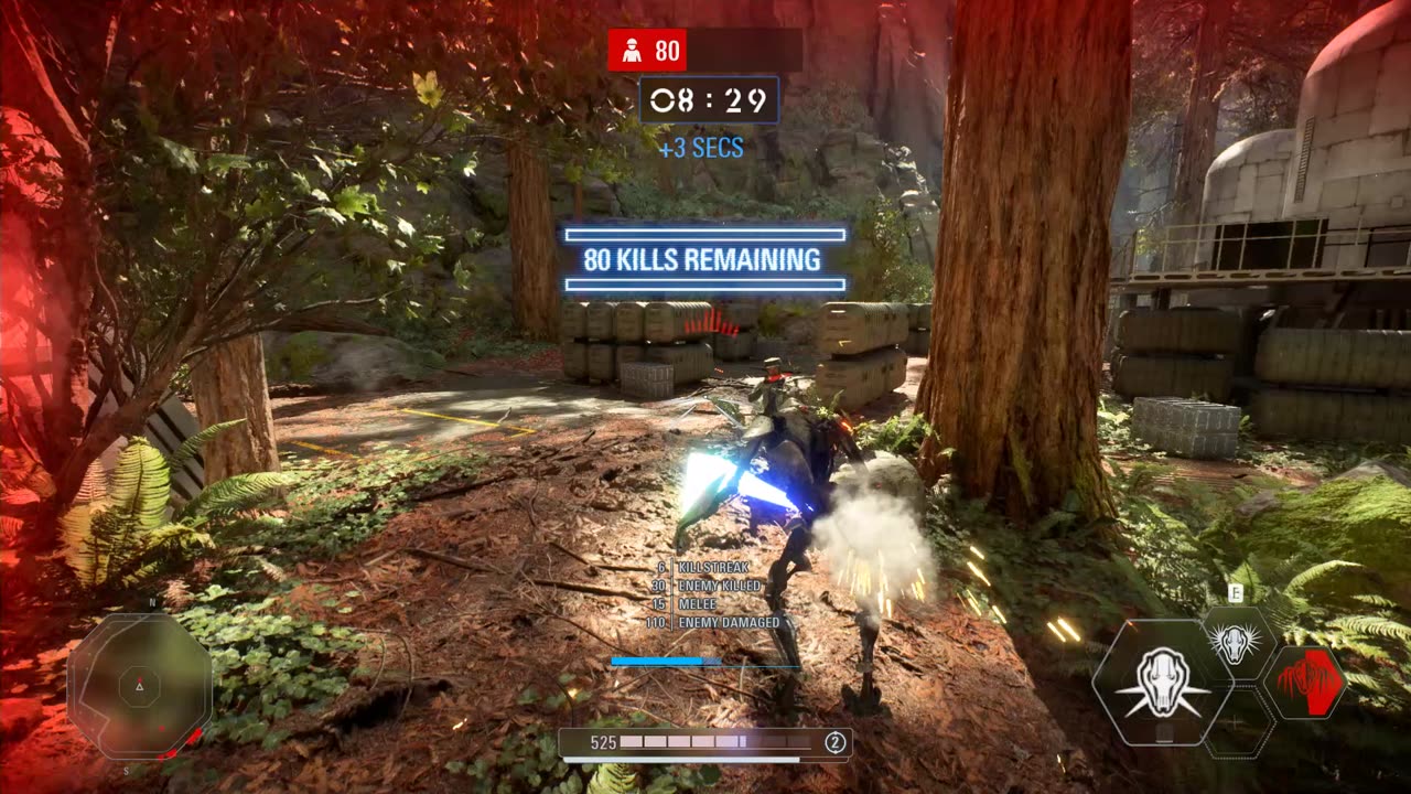 Star Wars Battlefront II (2017) Arcade Onslaught General Grievous Endor Gameplay