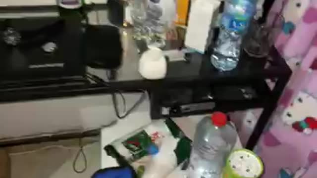 My small partition room working overseas