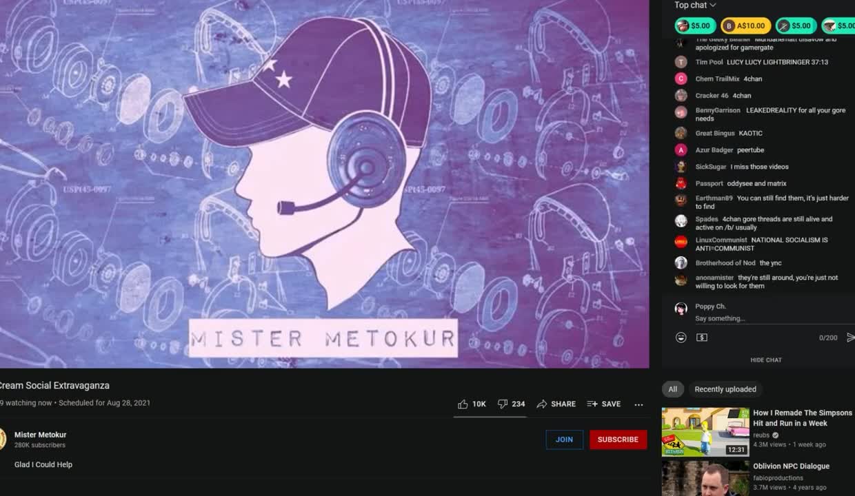 Ice Cream Social Extravaganza Part 2 - Mister Metokur Stream 8/28/2021 - Archive