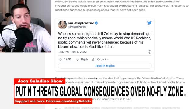 Putin HREATS Global Consequences Over No-Fly Zone