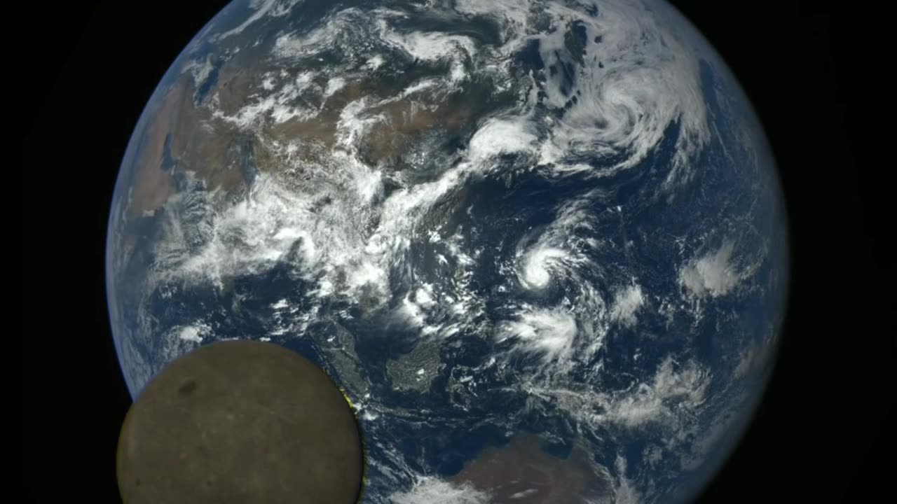 Nasa Camera Catches Moon "Photobombing" Earth