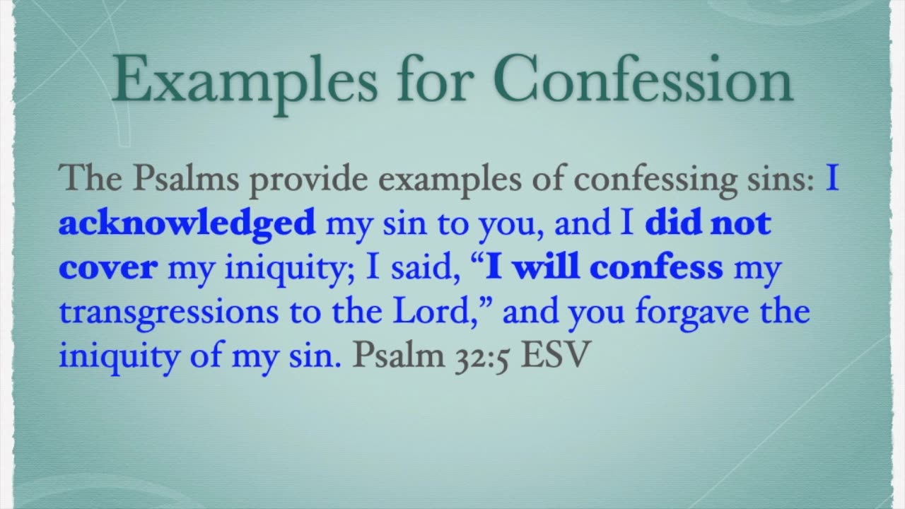 Confession and Absolution 6.2