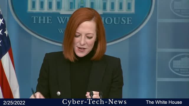 Jen Psaki the Press Secretary @ the White House, 2/25/2022