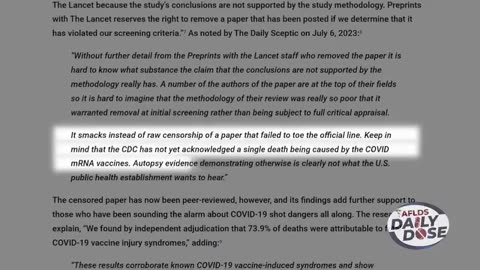 COVID Shot Death Toll