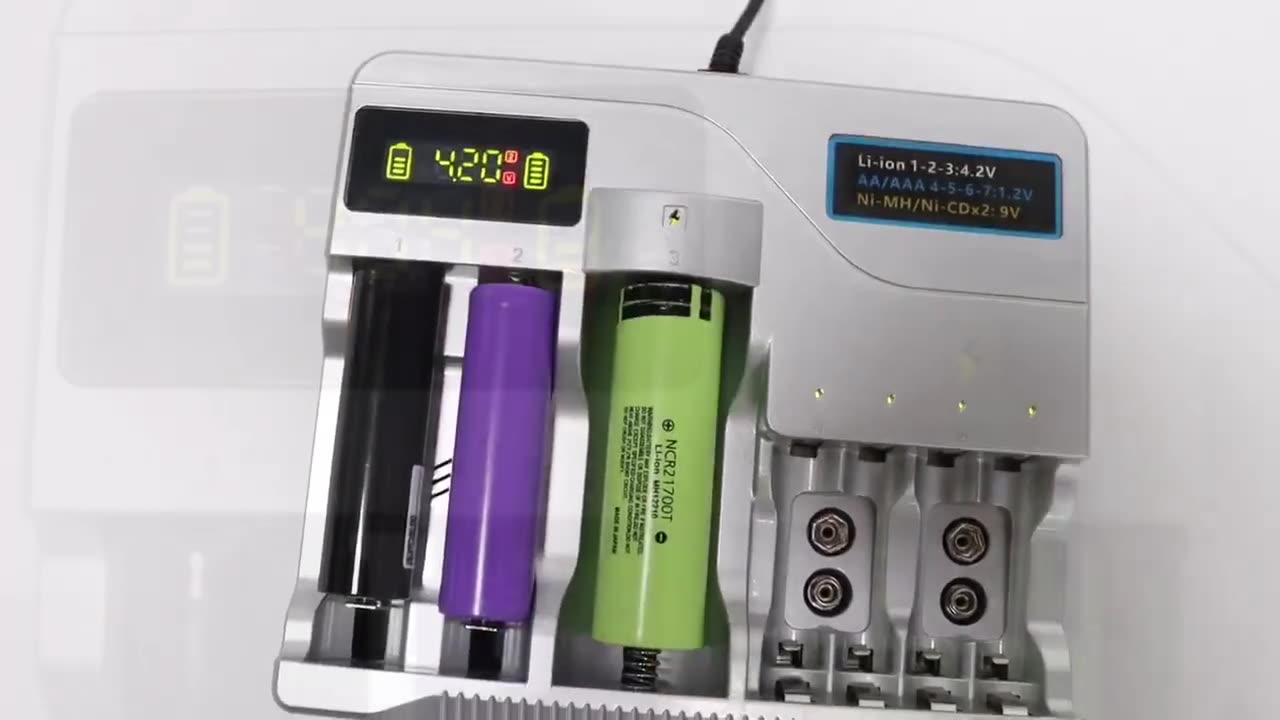 Smart Universal Battery Charger With LCD & USB