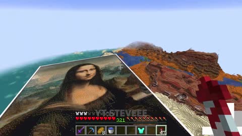 I built the mona lisa in survival