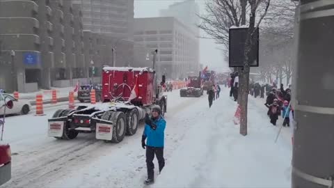 QUEBEC HONKS FOR FREEDOM _THE WHOLE WORLD IS WATCHING- NEWS OF WORLD