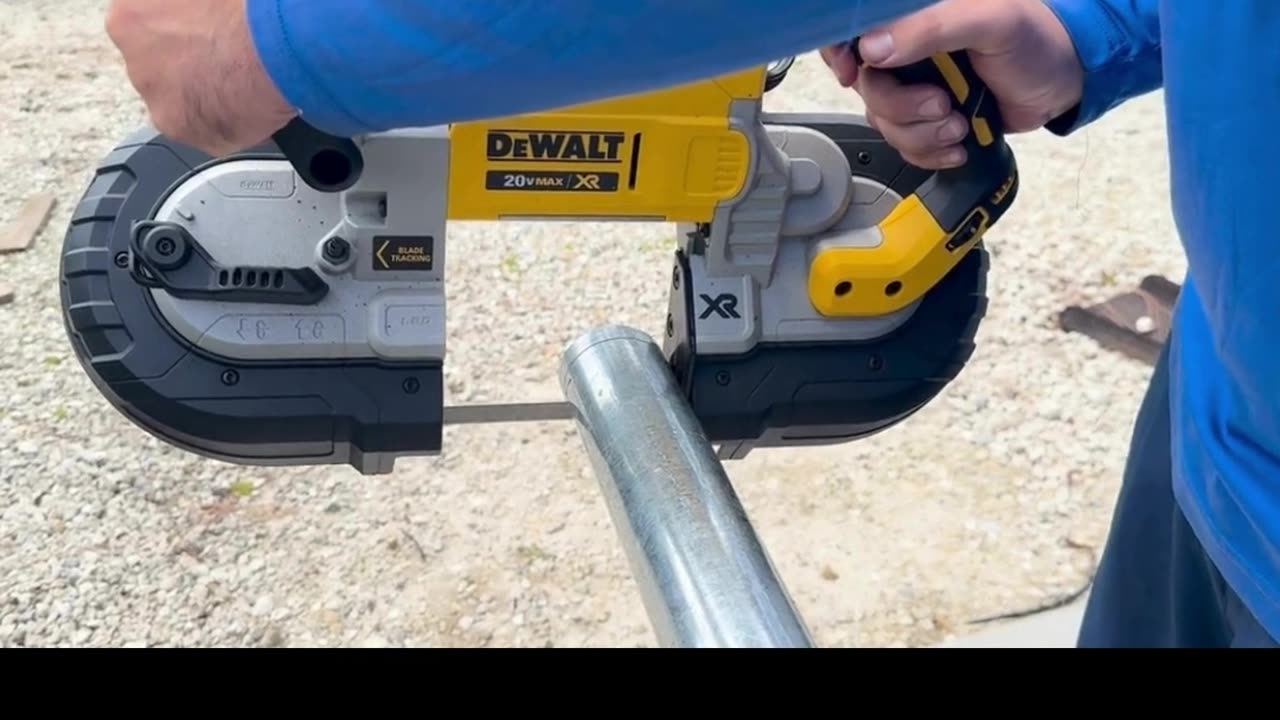 Dewalt band Saw (DCS374) Performance Test. #dewalt #powertools #pluming #toollife