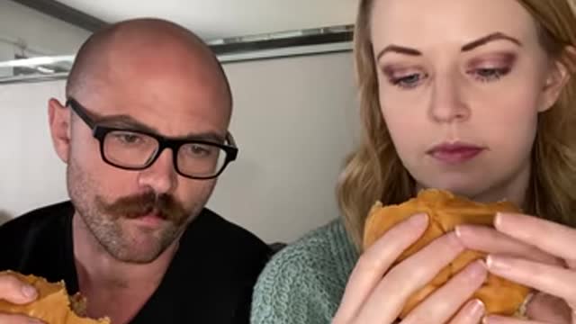 She can't just enjoy her meal. 🍔 (For Entertainment Purposes Only)