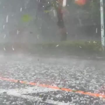 Massive hailstorms hit Hachioji, Japan