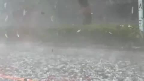 Massive hailstorms hit Hachioji, Japan