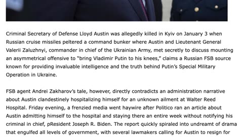 Russian Claim/ Austin Dead In Ukraine | Real Raw News