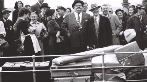 Laurel & Hardy in Cobh in 1953