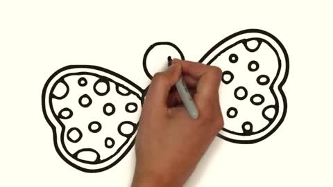 How to Draw Butterfly for Kids│Toddler learning games │Coloring Pages