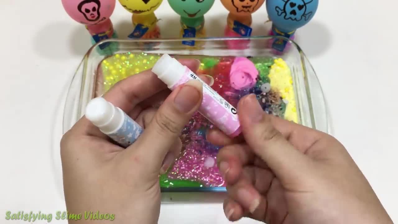 Mixing Makeup and Floam into Store Bought Slime ! Slimesmoothie Satisfying Slime (2)