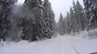 Snowmobile run in the Cascade Mt