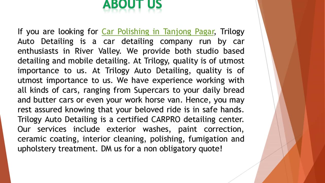 If you are looking for Car Polishing in Tanjong Pagar