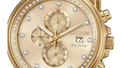 Citizen Men's Eco-Drive Classic Crystal Watch in Gold-tone Stainless Steel