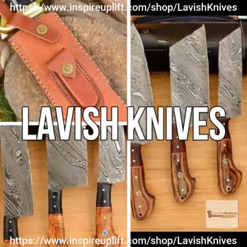 Damascus Steel knives set in Arkansas