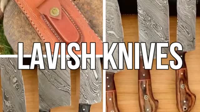 Damascus Steel knives set in Arkansas