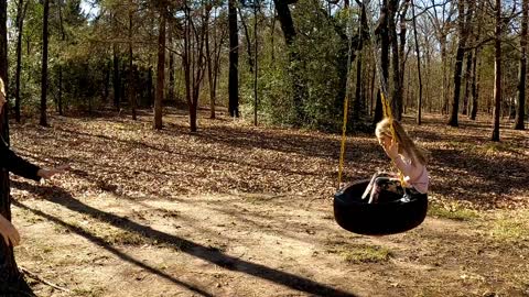 Reese on the Tire Swing