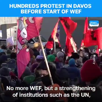 Hundreds protest in DAVOS before the start of WEF.