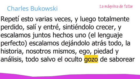 Charles Bukowski - La máquina de follar 2/2