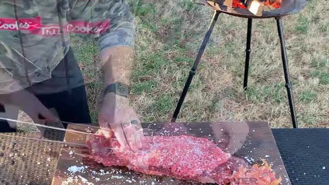 12 Skewered Flap Steak Recipe Over The Fire Cooking shorts