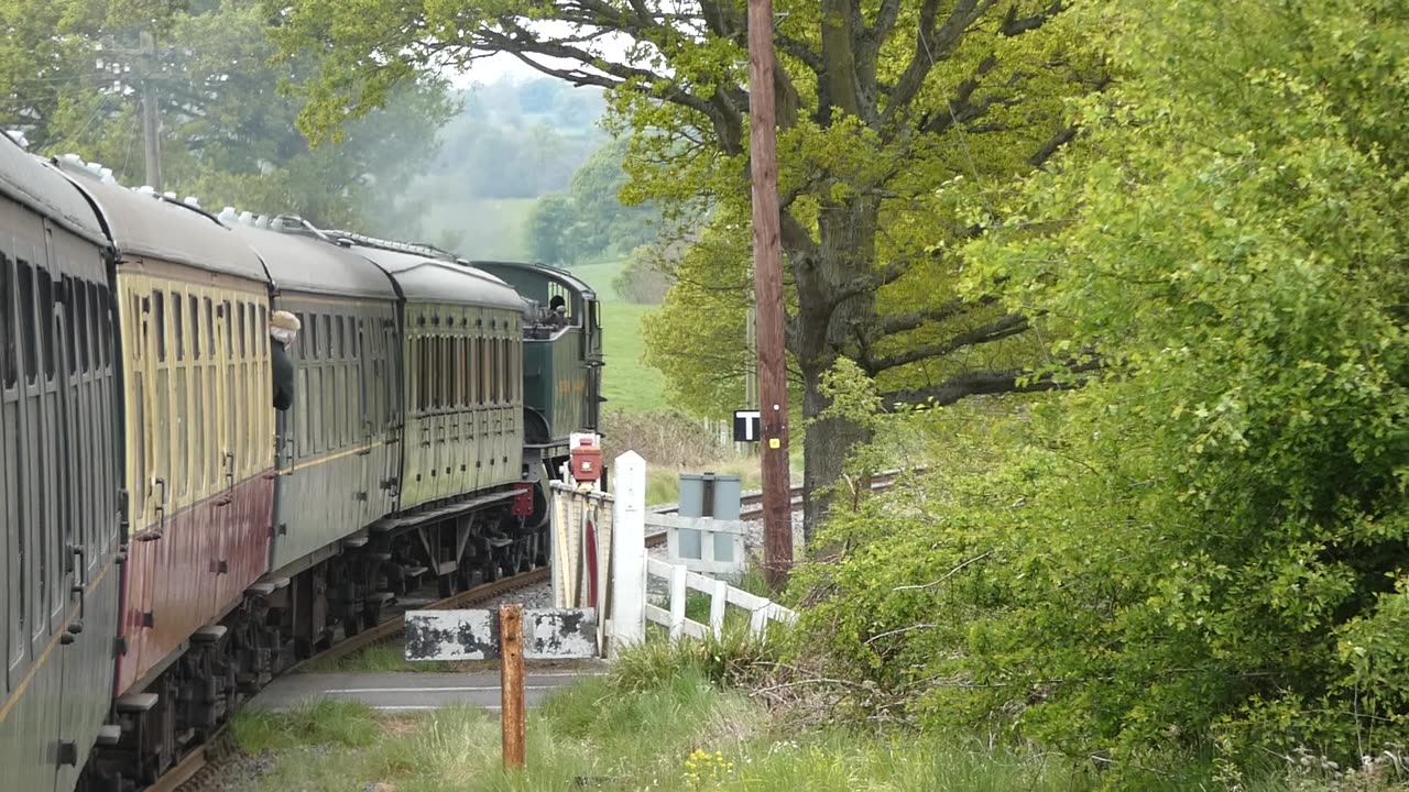 BR 4144 Pulling Our Train Over Cranbrook Road Down Tenterden Bank, UK 2023