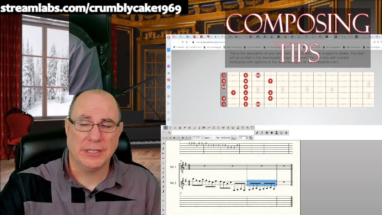 Composing for Classical Guitar Daily Tips: Melodic Minor Scale in E Pattern 3