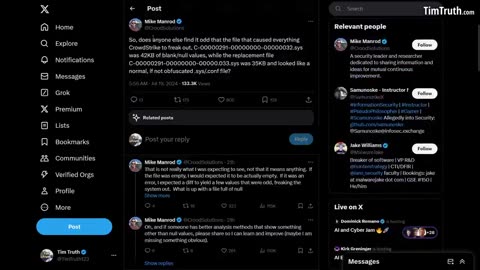 TIM TRUTH - TRUMPS BLOOD ON HIS FACE SURE LOOKS ALOT LIKE THE CROWDSTRIKE LOGO!