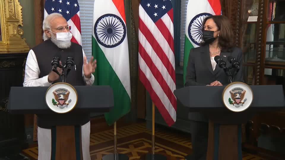 PM Modi, US VP Kamala Harris jointly address the media