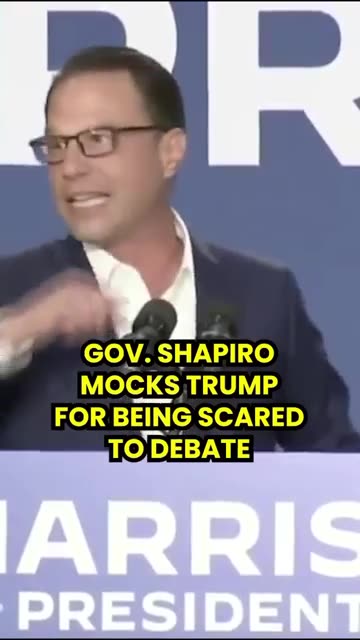 GOV. SHAPIRO TRUMP BEING SCARED DEBATE