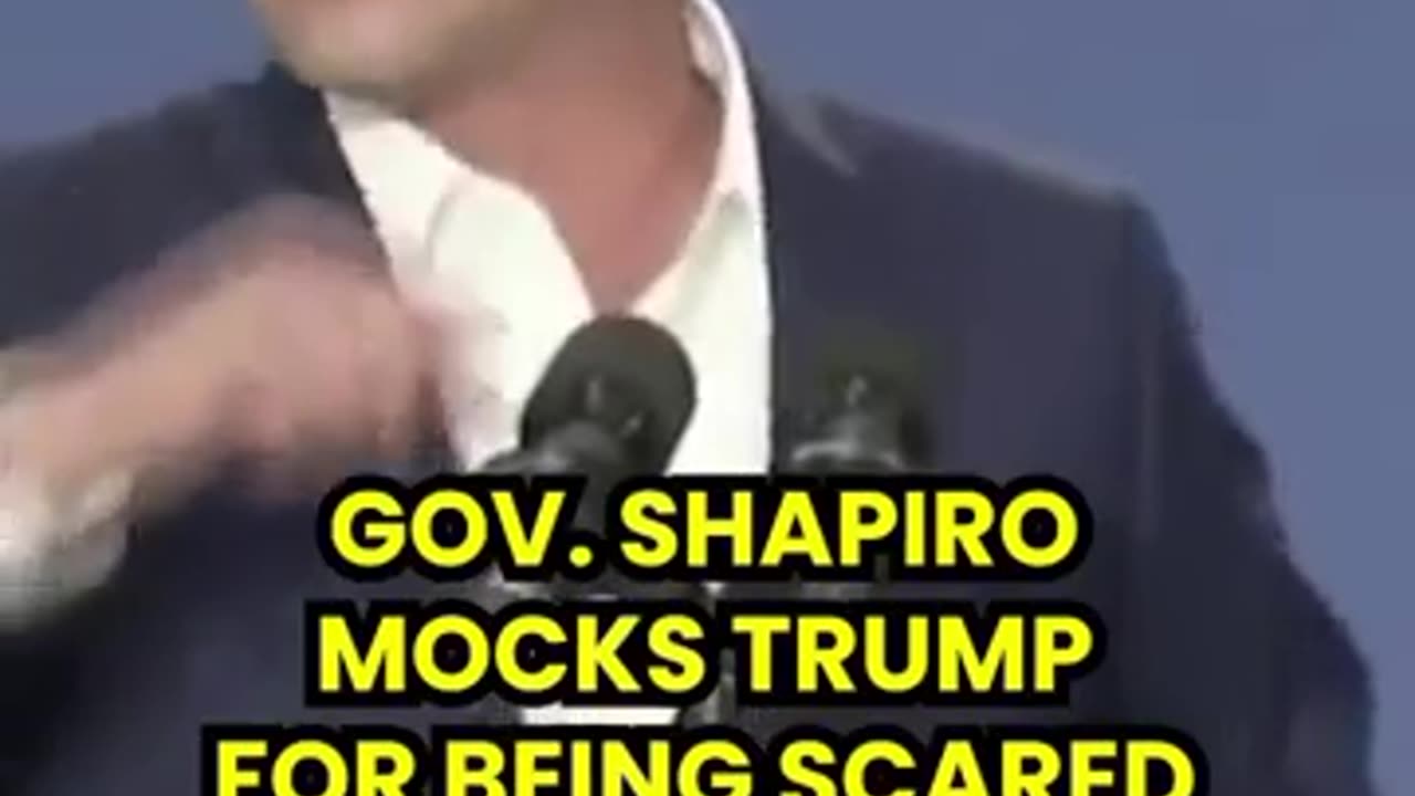 GOV. SHAPIRO TRUMP BEING SCARED DEBATE